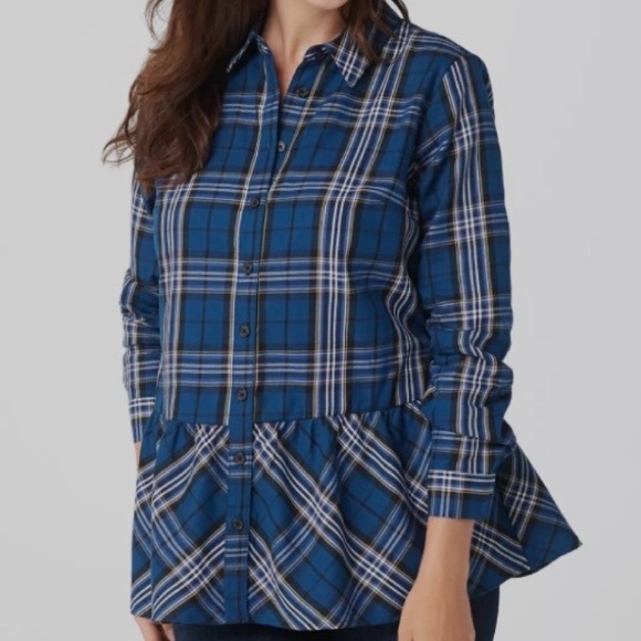 Joan Rivers Tops - Joan River’s  Plaid Women's Top Size Medium
